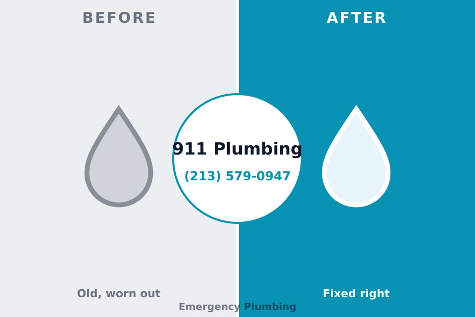 Before and after: plumbing repair Shepherd, MI
